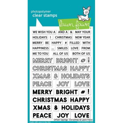 Lawn Fawn Clear Stamps - Offset Sayings: Christmas